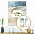 thumbnail image 3 of Designart "Taupe And Azure Calm Beach" Coastal Beach Mirror Wall Decor - Coastal Beige Coastal Living Room Wall Mirror Art - 32" x 24" Inch, 3 of 5
