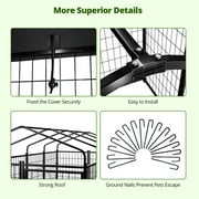 DOMIPET Heavy Duty Extra Large Outdoor Dog Kennel Pet Playpen,8.2 ft. x 4 ft. x 5.4 ft, Dog Pen Fence with Waterproof Roof Cover