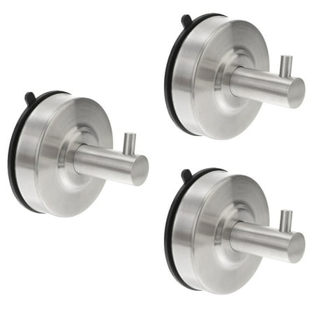 

3pcs Suction Cup Hooks Bathroom Kitchen Towel Hanger Hooks Stainless Steel Hooks