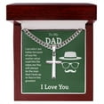thumbnail image 2 of To My Dad You're the Greatest Artisan Cross Cuban Chain Link, 2 of 11
