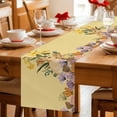 thumbnail image 5 of Table Runner - 72 Inch Long, Easter Bunny Kitchen Dining Table Runner Dresser Scarves, Spring Floral Vintage Botanical Rabbits Yellow Farmhouse Decor for Coffee Tables Wedding Party Banquet, 5 of 8
