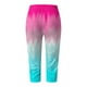 thumbnail image 3 of Gibobby Running Pantalones Deportivos Yoga Leggings moda 3/4 para mujer Leggings estampados cintura alta para mujer Medias atléticas Pantalones cortos entrenamiento yoga（Aqua， L), 3 of 5