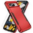 thumbnail image 1 of REQO pour Étui Pixel 8, Étui Google Pixel 8 avec Protecteur d'Écran, [Qualité Militaire Testée contre les Chutes] Étui de Protection Robuste, Résistant et Antichoc pour Google Pixel 8, Rouge, 1 of 6