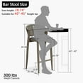 thumbnail image 3 of PURPLE LEAF Outdoor Bar Stool Set of 2, Wood-Grain Aluminum Rattan Wicker Bar Chairs with Backrest and Cushion, All-Weather for Kitchen, Patio, Pool, 3 of 11