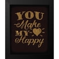 thumbnail image 2 of Sta Teresa, Ashley 15x18 Black Modern Framed Museum Art Print Titled - Happy Heart Gold, 2 of 5