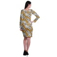 thumbnail image 3 of Moomaya Womens Full Sleeve Printed Midi Length Printed Bodycon Dress, 3 of 7