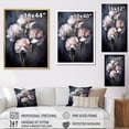 thumbnail image 4 of Designart "Monochrome Carnation In Dark Tones I" Carnations Floater Framed Wall Decor, 4 of 5