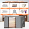 thumbnail image 3 of VIOPY 105L Bolsas De Almacenamiento, 4 Piezas Bolsas Para Guardar Cobijas Y Edredones Transparente Plegable, Cajas De Almacenamiento Para Ropa Con Asa Reforzada, Almacenamiento Para Ropa De Cama, 3 of 7