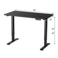 thumbnail image 2 of Patiojoy Electric Height Adjustable Mobile Standing Desk Home Office Stand Up Computer Workstation Black, 2 of 10
