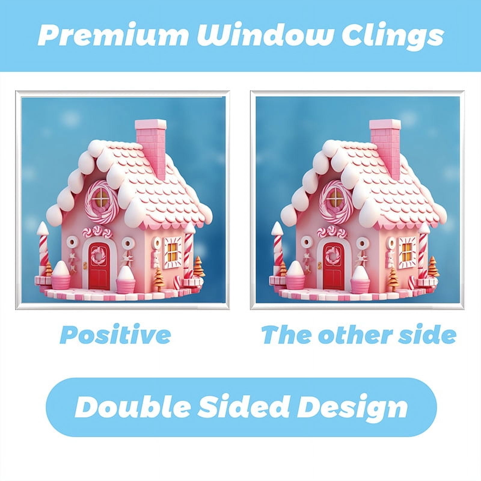 155pcs Christmas Window Clings Christmas Snowflakes Window Stickers 8sheets Christmas Window Decals Decorations, Christmas Snowflakes Clings Decoration Set for Kids Home Party Supplies