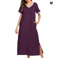 thumbnail image 3 of Sonducket Batas de mujer: favorecedoras y cómodas para el día a día Camisones y camisones de mujer Camisón Manga de dormir Vestidos fucsia METRO, 3 of 5