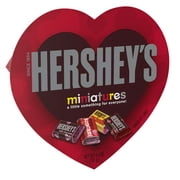 Hershey's Miniatures Assorted Chocolate Valentine's Day Candy, Gift Box 6.4 oz