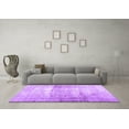 thumbnail image 3 of Ahgly Company Indoor Square Abstract Purple Contemporary Area Rugs, 5' Square, 3 of 4