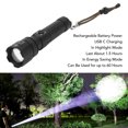 thumbnail image 4 of LED Flashlight, 7000lm Outdoor Flash Light Aluminum Alloy Expand Zoom  for Travel, 4 of 8