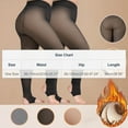 thumbnail image 3 of Kilaqueen 2 PC Plus Size Fleece Lined Tights for Women Fake Translucent Thermal Pantyhose Casual Tummy Control Lightweight Leggings, 3 of 9