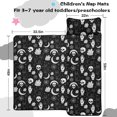 thumbnail image 5 of Cat and Skull Gothic Pattern Teens Toddler Nap Mat with Pillow, Sleeping Mat Bag for Preschool Daycare 59"x22", 5 of 6