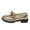 Gold, variant on Womens Gold Metallic Chunky Platform Loafers Slip On Comfortable Lug Sole Round Toe Shoes,Size 5.5