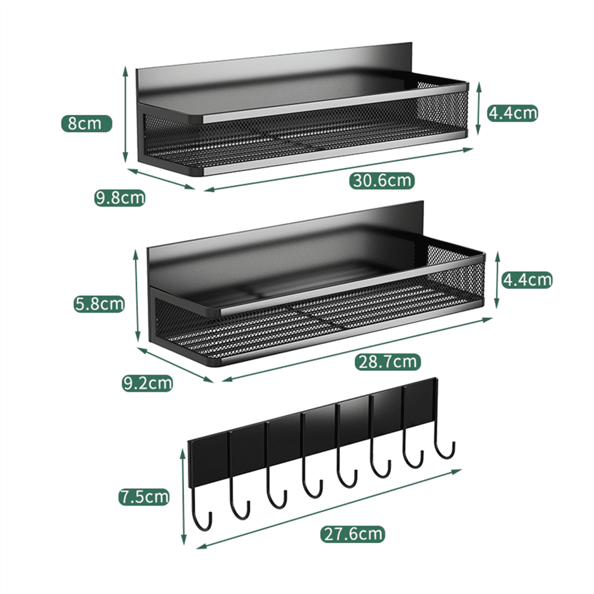 Magnetic Spice Rack for Refrigerator, Magnetic Refrigerator Organizer, Strong Magnetic Fridge Shelf, Storage Rack
