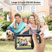 Losei 64MP 4K Digital Camera, 2.8 Screen 18X Digital Zoom Anti Shake Compact Retro Camera, Vlogging Camera for Kids Teens Seniors with 32GB Card（Black）