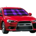 thumbnail image 2 of Bingfone Purple Buffalo Plaid Car Windshield Sun Shade Protector Keep Your Vehicle Cool Sun Shield Visor Cover Foldable For Car Truck Suv-Medium, 2 of 9