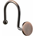 thumbnail image 2 of Bronze Shower Curtain Hooks, Oil Rubbed Rustproof Shower Curtain Rings for Bathroom, Metal Decorative Shower Hooks for Shower Curtain Rod, Set of 12 Shower Hangers Round Heavy Duty Design, 2 of 5