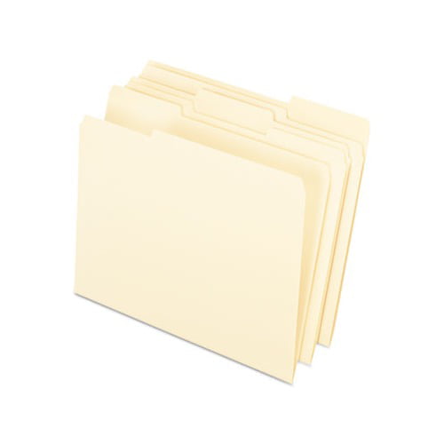 65213 Pendaflex File Folders Classic Manila 100 Per Box 8-1/2 x 11 Pack of 2 Right Letter Size Center Positions 1/3-Cut Tabs in Left 