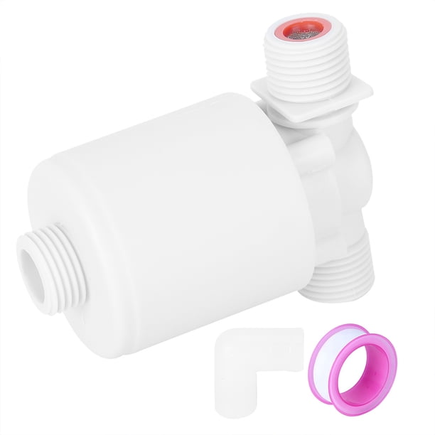 Válvula de bola flotante con rosca macho para entrada de tanque, control automático del nivel de agua, plástico G1/2 pulg.