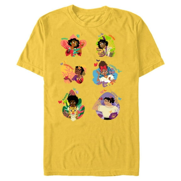 Disney Encanto Madrigal Family Personalities - Short Sleeve Blended T-Shirt for Adults - Customized-Yellow