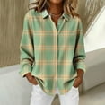 thumbnail image 3 of Qulqfy Casual Button Down Shirt Women Plaid Long Sleeve Shirts Checkered Collared Shirts Tops for Women, 3 of 8