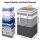thumbnail image 4 of Cesto de ropa sucia HomeHacks, impermeable, 88 L, paquete de 2 unidades, gris, 4 of 7