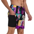 thumbnail image 2 of Naloa funny dogs Print Men Swim Trunks with Compression Liner ,Board Shorts,Men's Swim Shorts with Drawstring and Elastic Waistband-Medium, 2 of 6