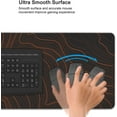 thumbnail image 4 of Large Gaming Mouse Pad Orange Map Lines Contour Geographic PC Computer Keyboard XXL Mouse Mat Desk Pad Non-Slip Desk Mat for Home Office Gaming Work, 35.5 X 16 in, 4 of 5