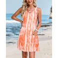 thumbnail image 2 of Vestido de playa SimpleFun Sin Mangas Paisley Naranja para Mujer, 2 of 8