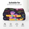 thumbnail image 6 of XMXT Throw Blanket, Green Leafy Colorful Butterfly Flannel Blanket for Bed Sofa, 50 x 70 inches, 6 of 9