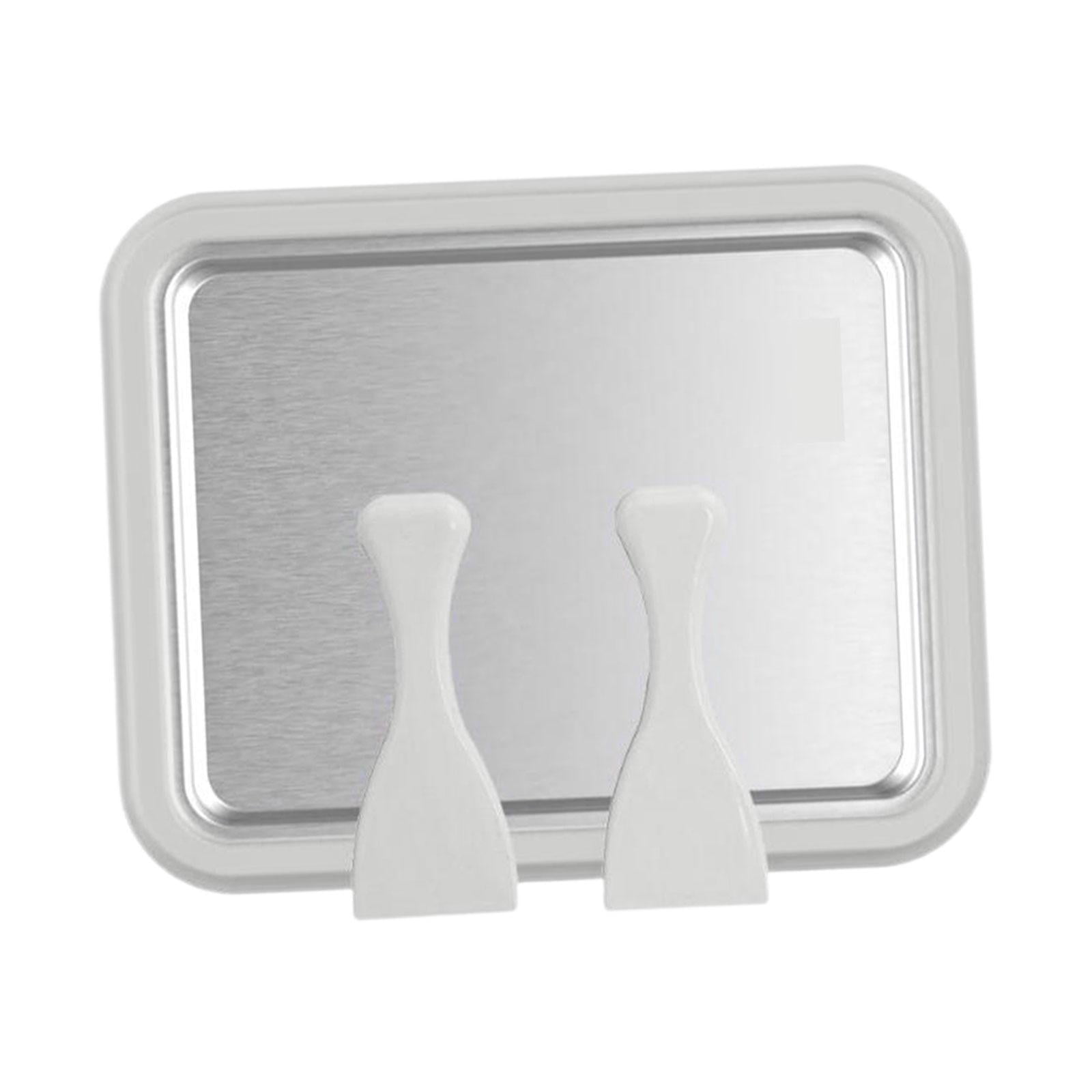 Fiocias Ice Cream Plate Maker Fried Ice Tray Interactive DIY Portable Instant Gelato Pan White