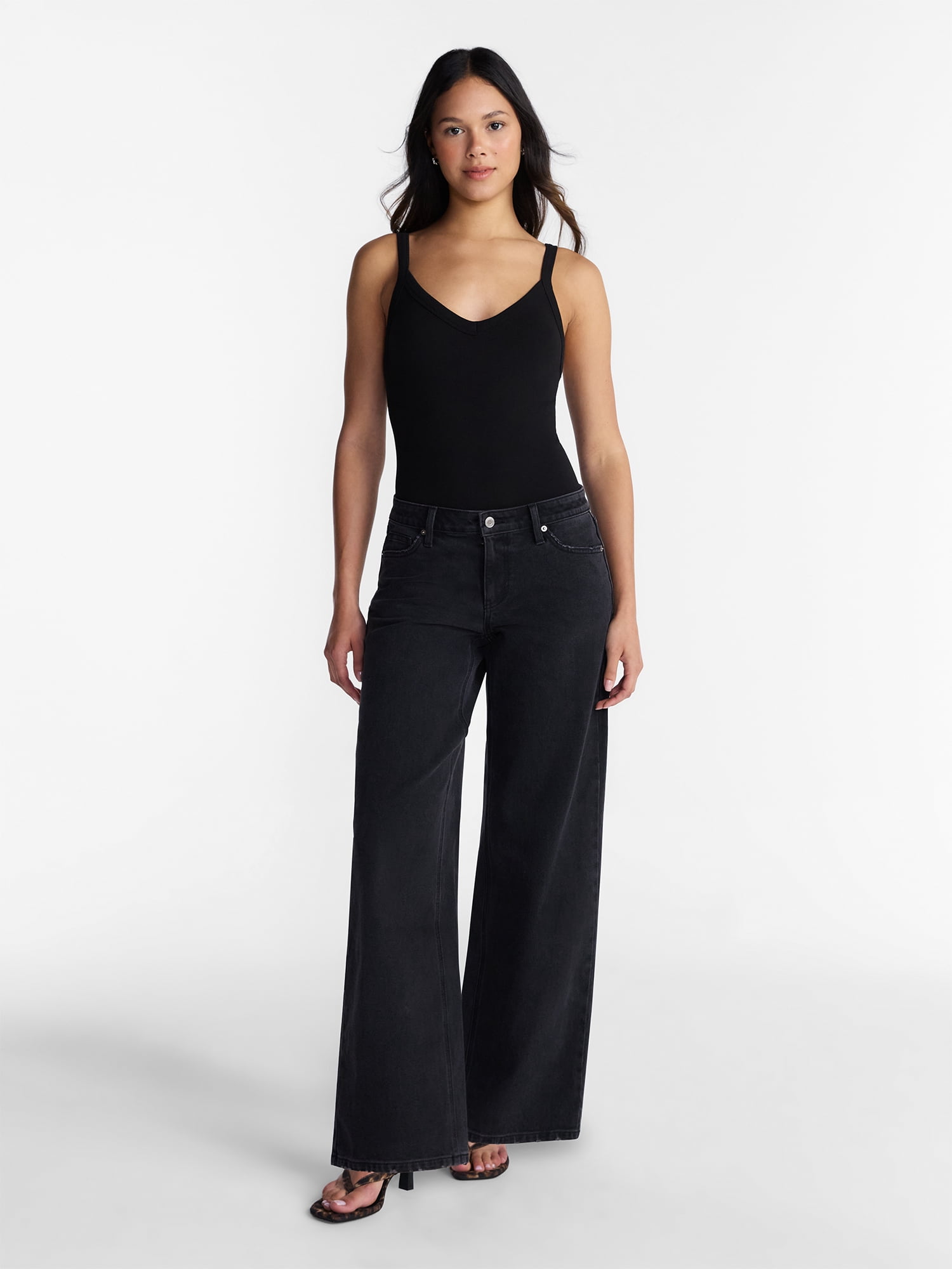 No Boundaries Seamless V Neck Bodysuit, Women's XXS-XXL