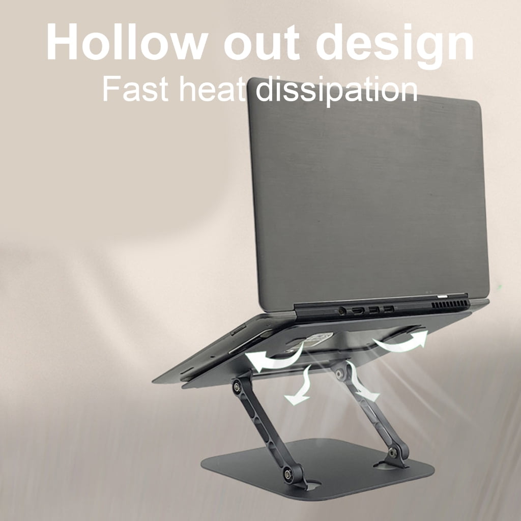 Adjustable Laptop Stand for Desk Metal Foldable Laptop Risers Portable Laptop Holder Mount Cooling Computer Notebook