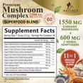 thumbnail image 3 of Mushroom Powder Supplement 2200mg, Organic Lions Mane, Reishi, Cordyceps, Chaga, Turkey Tail Mushroom Extract - 11 in 1 Blend Powder Supplement - Immune & Brain Support - Bottled in USA - 60 Servings, 3 of 9