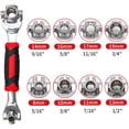thumbnail image 4 of Juego de llaves de tubo rojas 48 en 1 para reparación de automóviles y muebles, solución universal de 360° para tornillos, 4 of 5