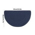 thumbnail image 3 of Semicircle Door Mat - Non Slip Entrance Rug - Water Absorbent Floor Mat for Bathroom/Kitchen - Modern Home Decor (25"x16", Blue), 3 of 6