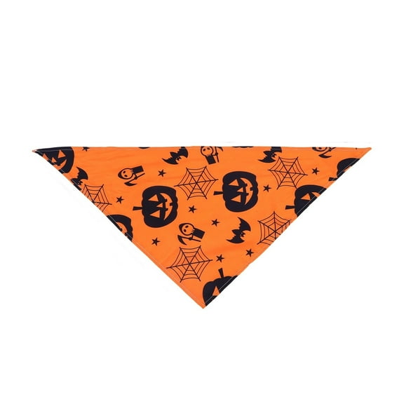 Halloween Cat Collar with Bell, Adjustable Soft Felt Ball Necklace, Orange and Black Decorative Pet Accessory for Cats and Small Dogs