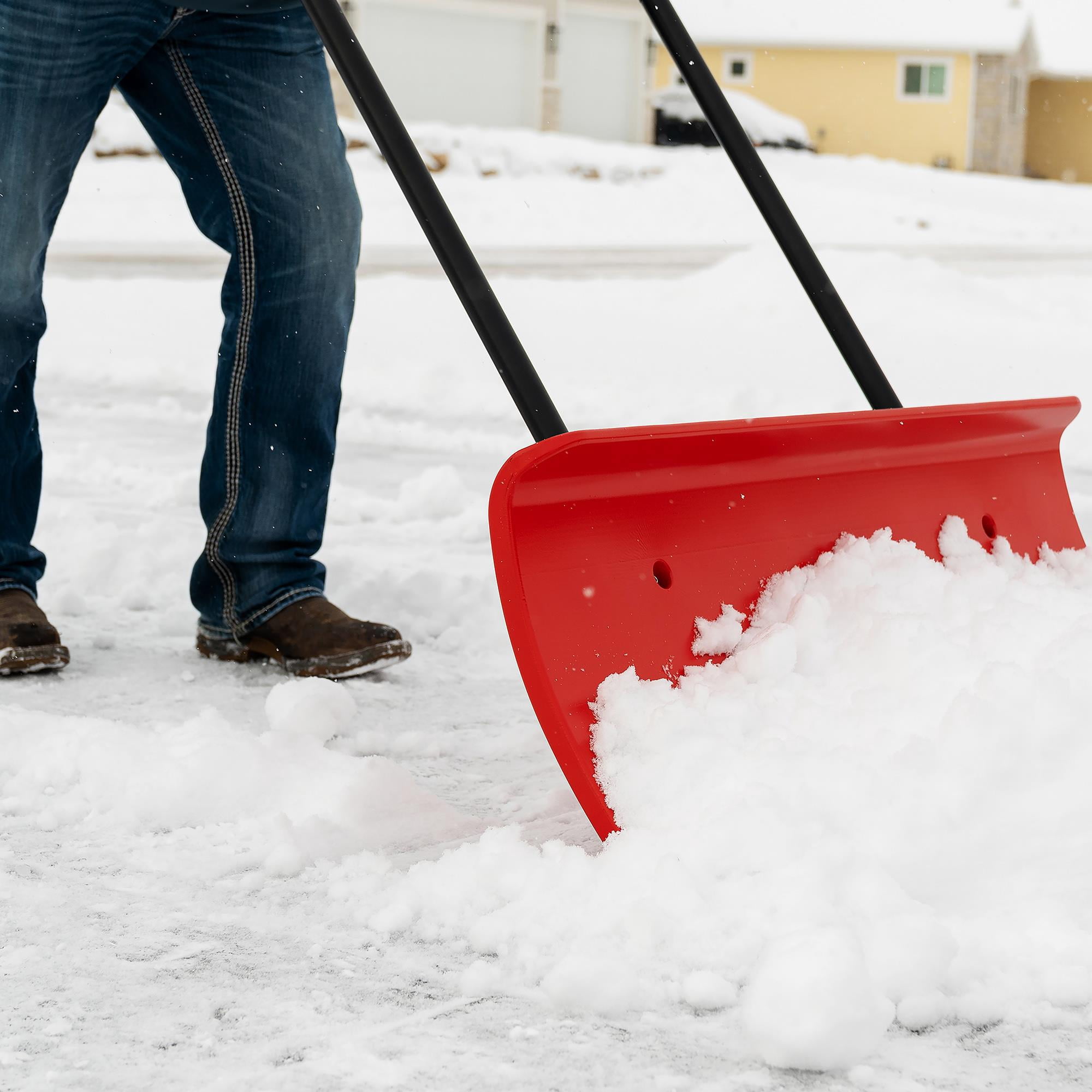 Lifetime Products 42 inch Wide Snow Pusher, Red (60530)