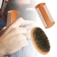 thumbnail image 4 of Peine de Barba, Cepillo de Barba Facial, Cepillo de Limpieza de Barba de Afeitar de Pincel de Afeitado de la Barba para la Barba Kit de Preparación de Limpieza de Barba, 4 of 7