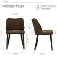 thumbnail image 3 of MALOL Upholstered Dining Chairs Set of 2,PU Leather Armless Side Chairs with Wood Legs for Living Room Kitchen Restaurant Dark Brown, 3 of 7