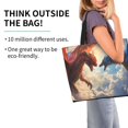 thumbnail image 2 of Honeii Cloud Red And Blue Dragon Print Tote Bag for Women, Foldable Tote Bag Large Shoulder Bag Top Handle Handbag for Travel, Work, 2 of 8