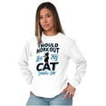 thumbnail image 4 of Crazy Cat Ladies Funny Gym Workout Women's Long Sleeve T Shirt Brisco Brands S, 4 of 6