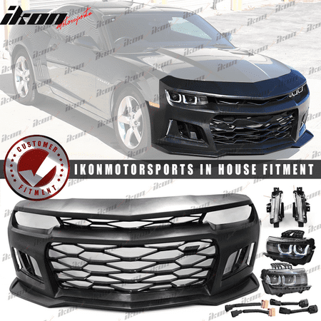 Camaro Clear Bumper - Fits 10-13 Chevy Camaro ZL1 Style 5th to 6th Gen Conversion Front Bumper Cover