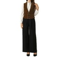 thumbnail image 2 of CHALECO DE VELVET PARA MUJER INSPIRADOR CHIC SIN MANGAS CON BOTONES TAMAÑO XL COLOR CAFÉ, 2 of 5