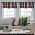 thumbnail image 3 of LALILO Kitchen Curtain Valance Red Black And White Rod Pocket Window Curtain 52"x 18" Set of 2, 3 of 6
