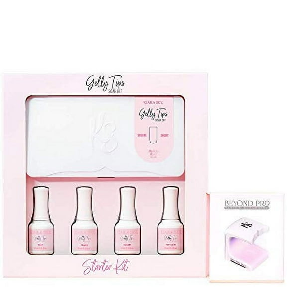 Kiara Sky Gelly Tips Starter Kit - Square Short   Lamp